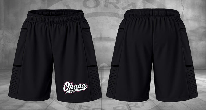 Ohana Black Script CBB Performance Shorts