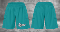 Ohana Teal Script CBB Performance Shorts