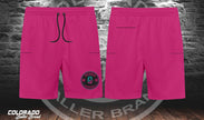 Ohana Pink Circle five-pocket microfiber shorts