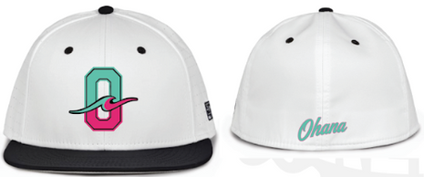 White and black Ohana The Game hat front and back