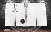 Ohana White Circle five-pocket microfiber shorts
